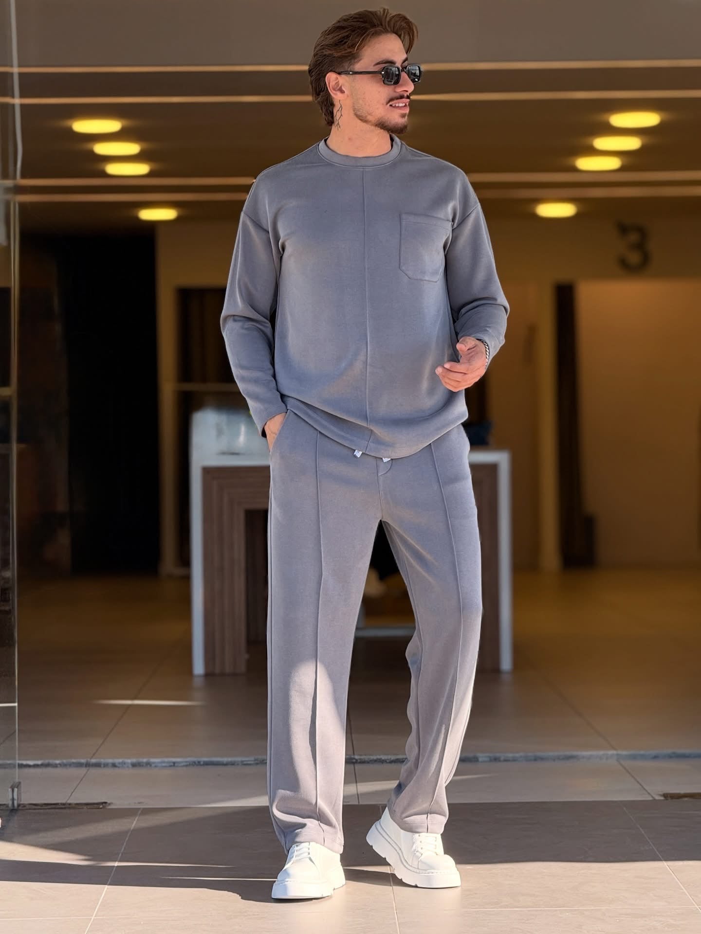NEW WINTER ROUND NECK TRACKSUIT Li-58