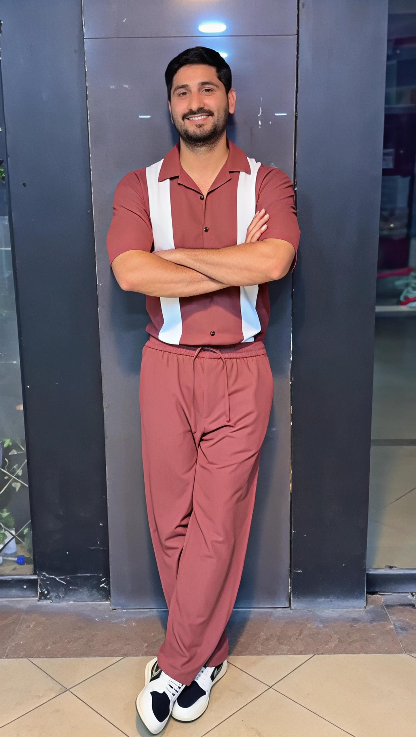 Q-03 Retro Stripe Co-Ord – Sage Edition