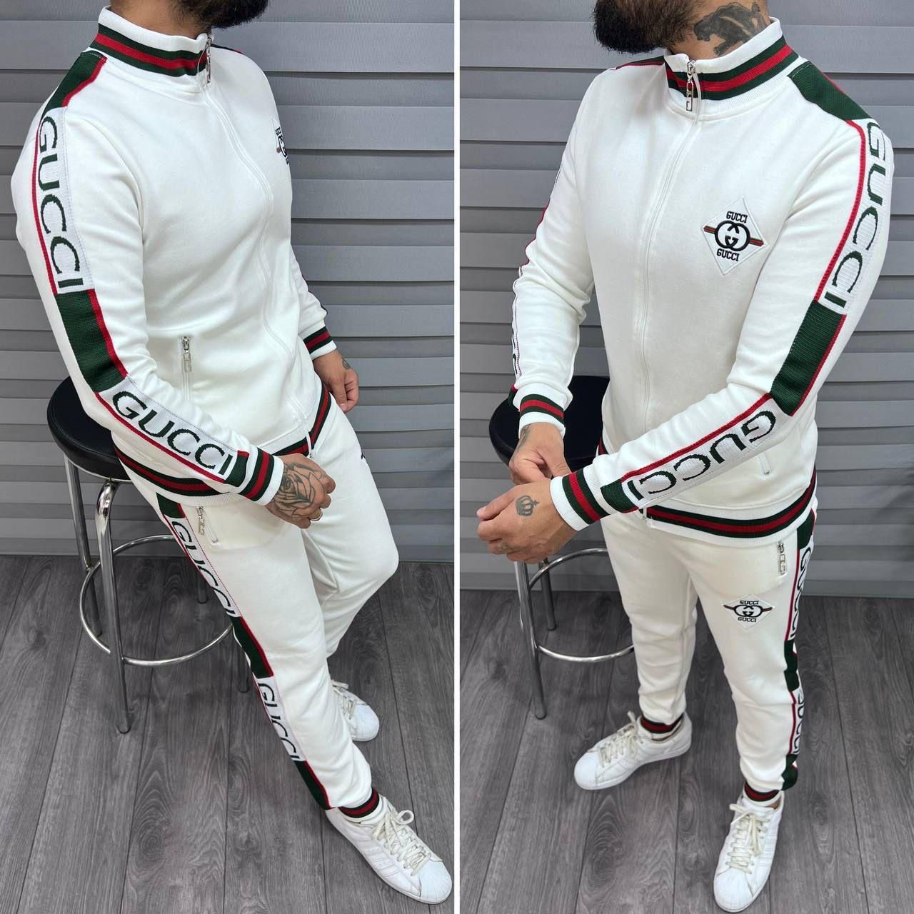 Gucci White Tracksuit – Classic Luxury Fit- (W-2)